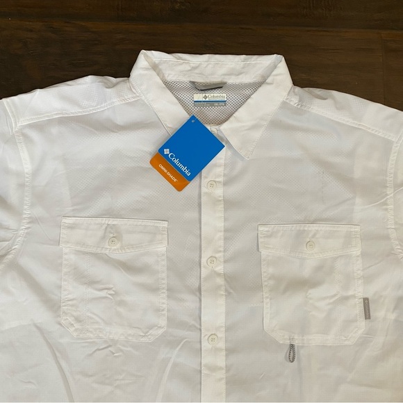 New With Tags Columbia Men's Fishing Omni-Shade Button Up Shirt White Size XXL - Picture 7 of 7
